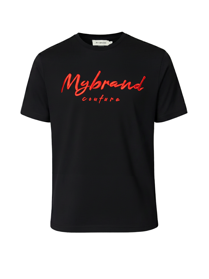 MY BRAND COUTURE EMBROIRED T-SHIRT | BLACK