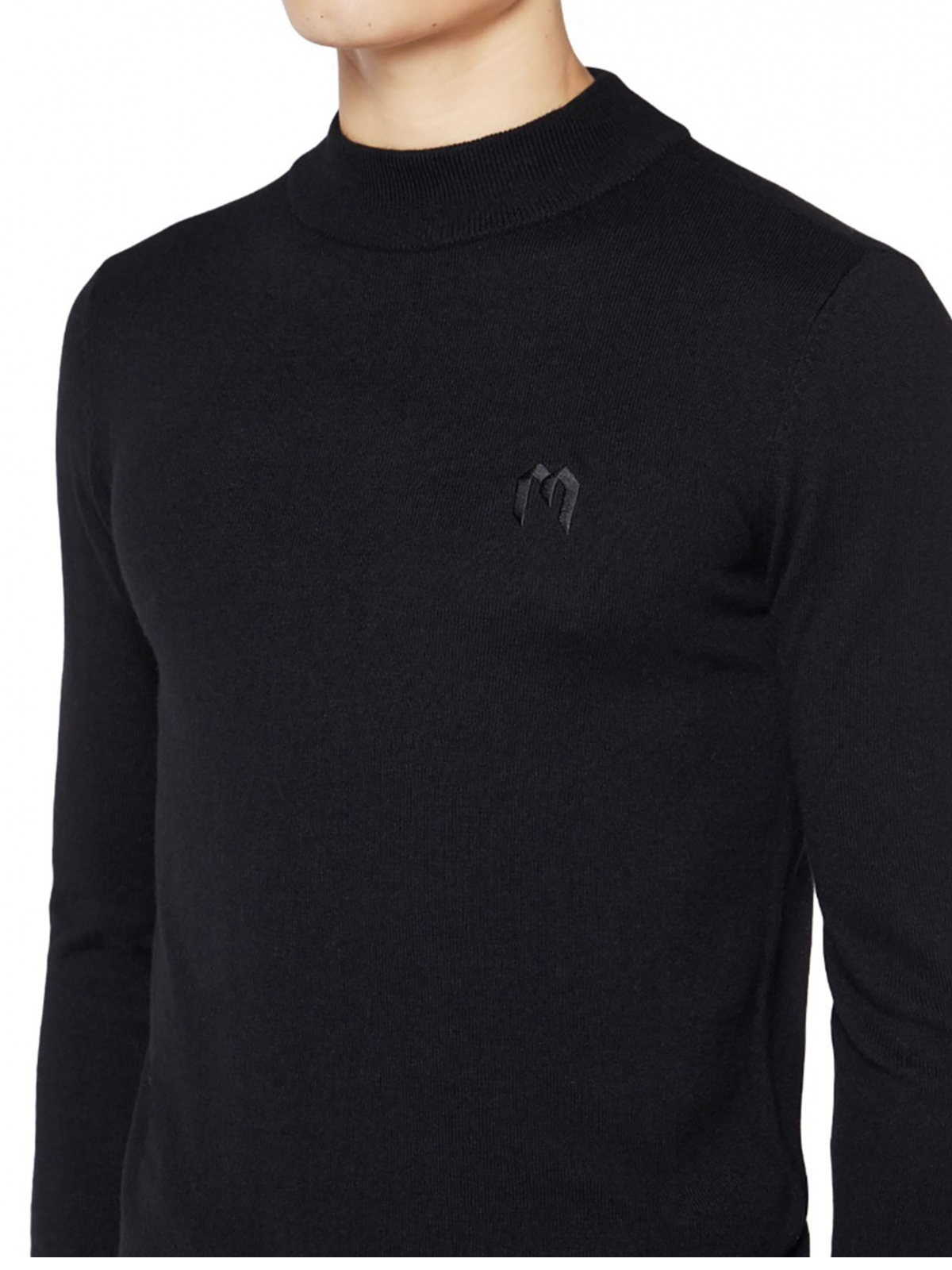 M MOCK NECK SWEATER | BLACK