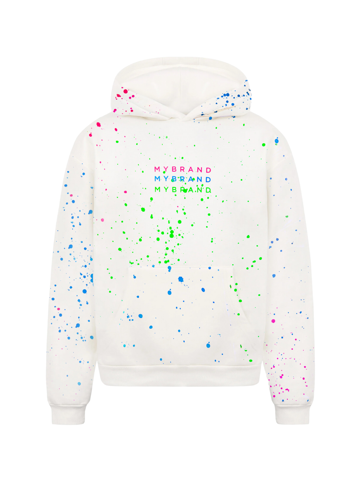 NEON PAINT CAPSULE HOODIE | WHITE