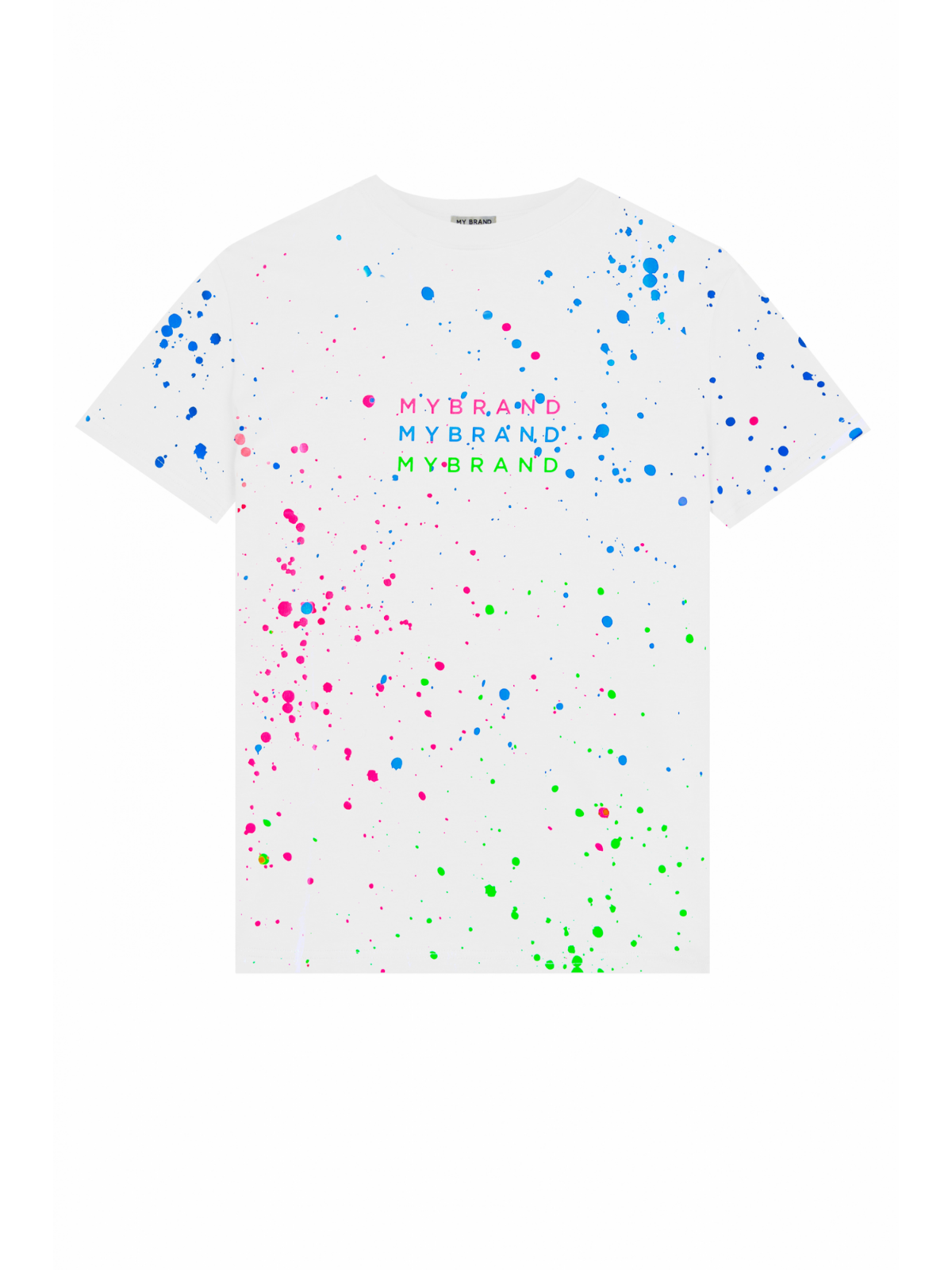 NEON PAINT CAPSULE T-SHIRT | WHITE