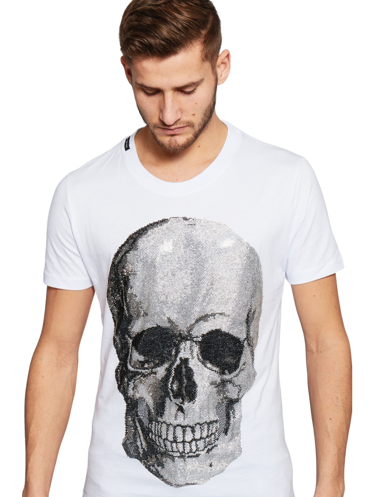 Original Skull T-Shirt Grey | WHITE