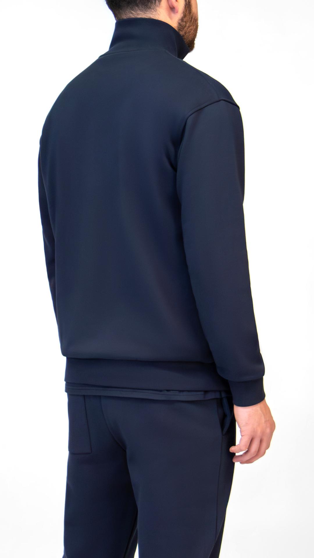 MB ESSENTIALS HALF ZIP SWEATER | NAVY