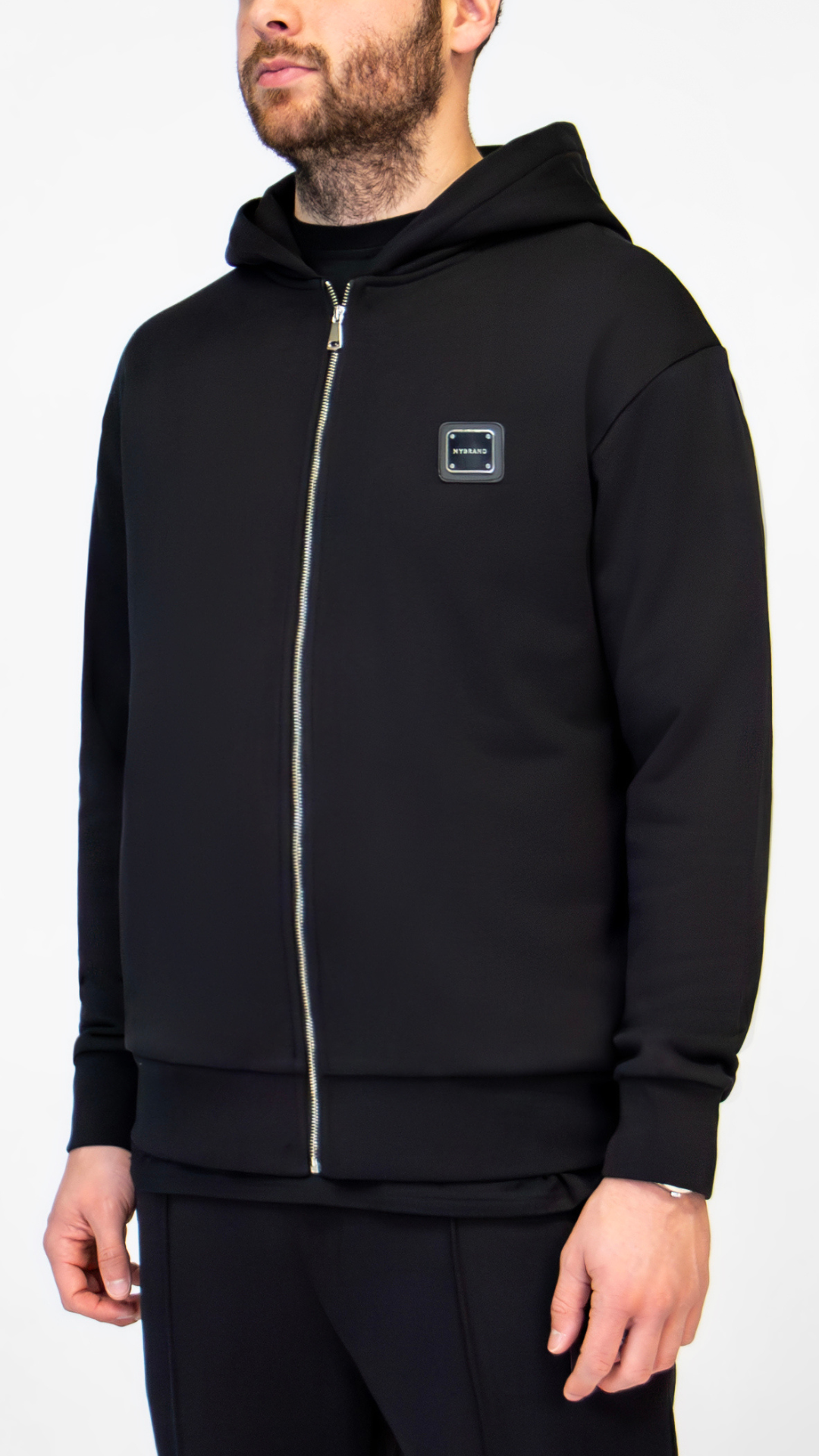 MB ESSENTIALS ZIP HOODIE | BLACK