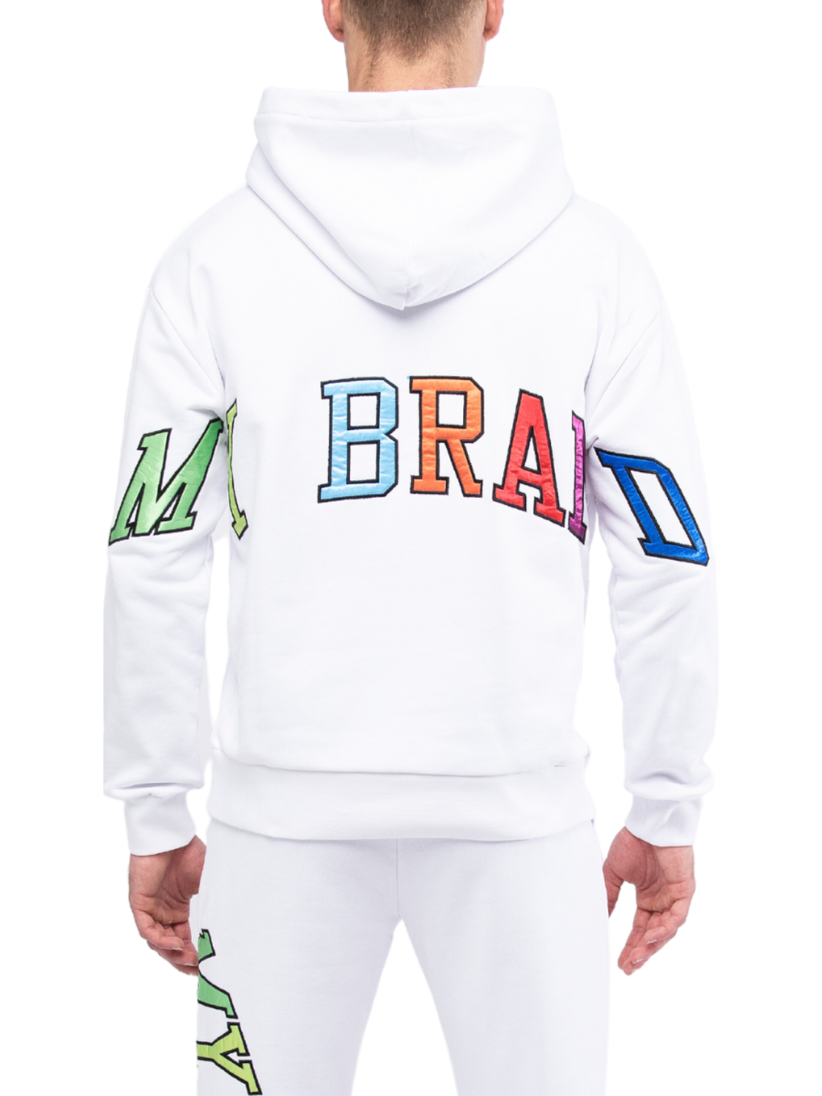 MY BRAND RAINBOW COLLEGE HOODIE | WHITE