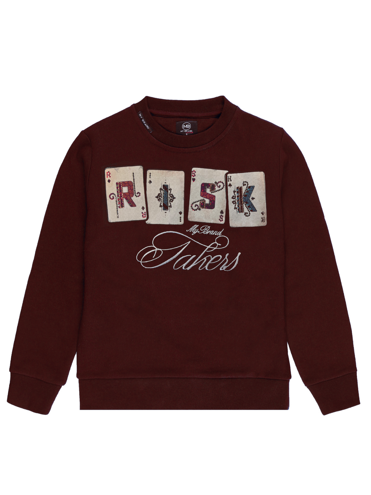 Risk Playercard Sweater Navy | BURGUNDY