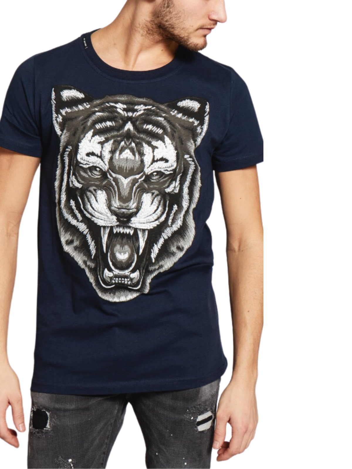 Scream Tiger T-Shirt | NAVY