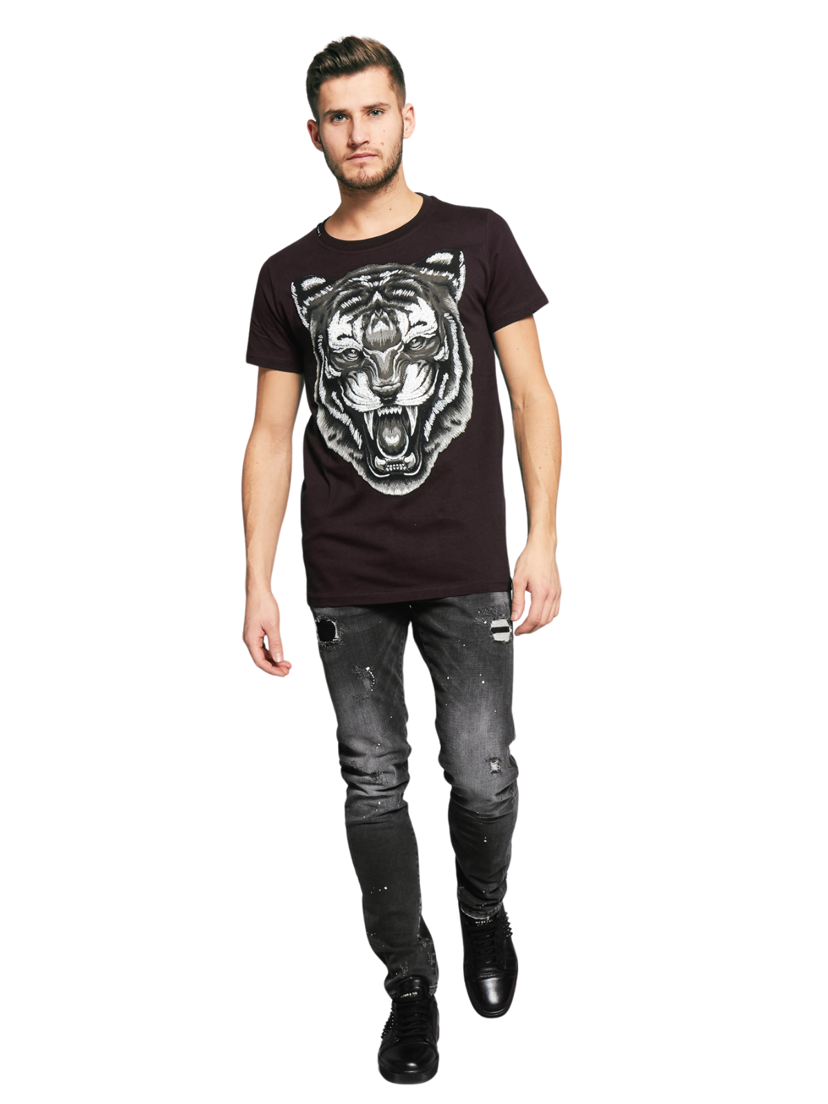 Scream Tiger T-Shirt | BLACK