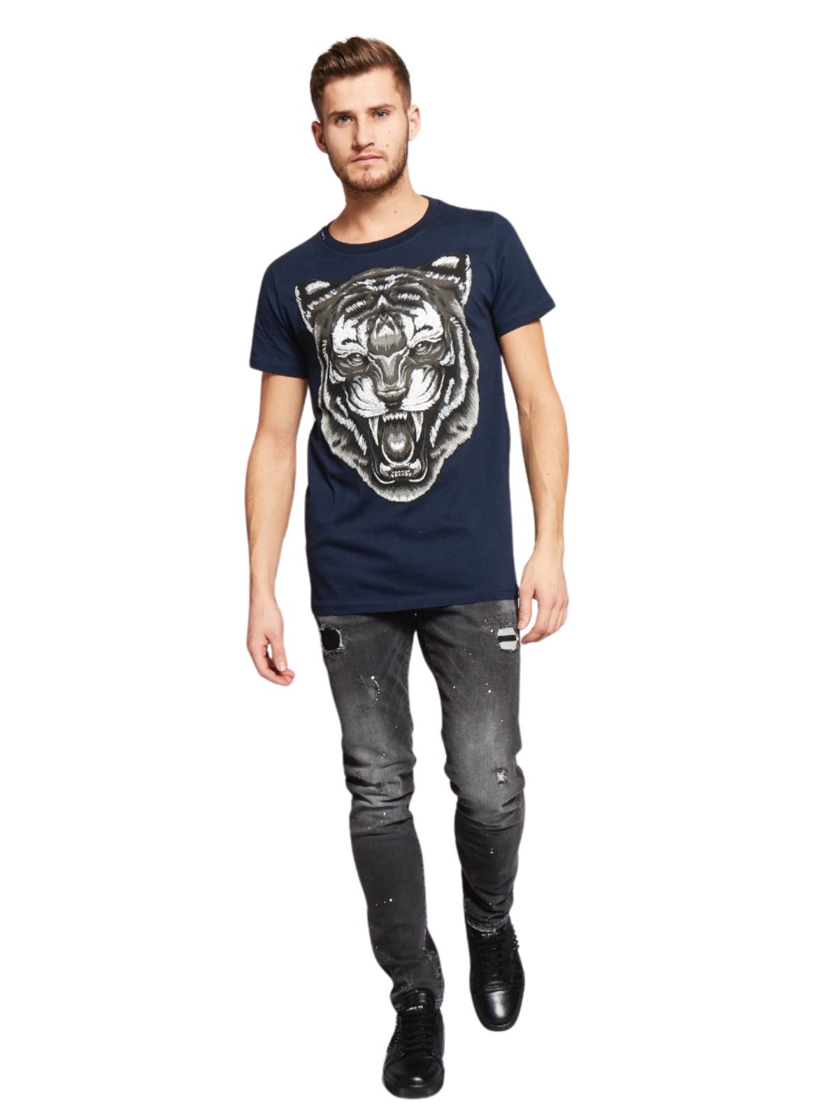 Scream Tiger T-Shirt | NAVY