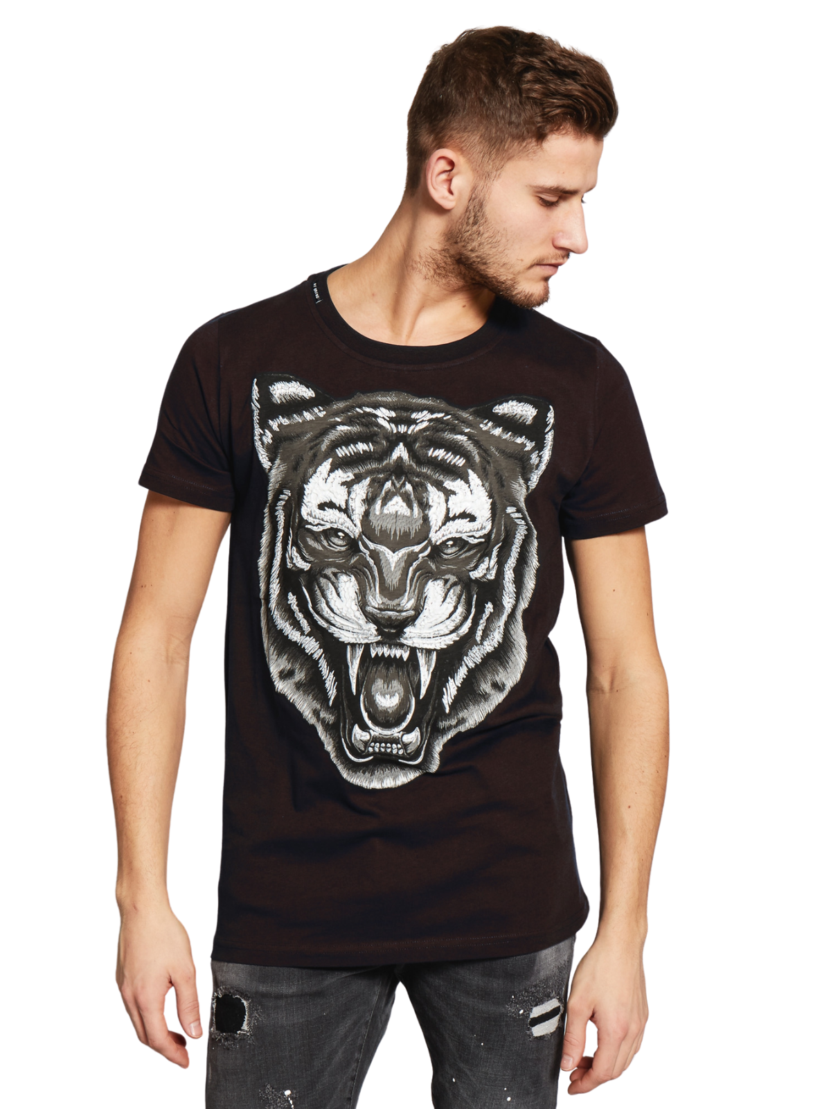 Scream Tiger T-Shirt | BLACK