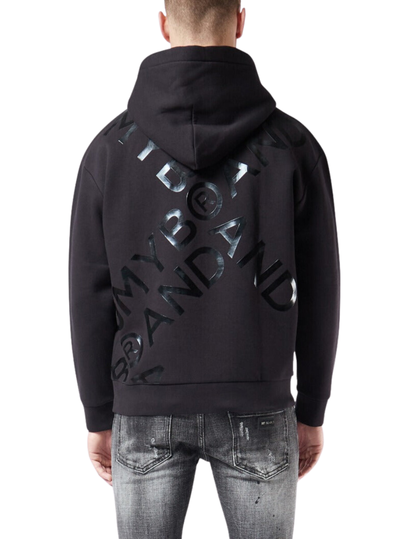 SHINING CROSSING LOGO HOODIE | BLACK