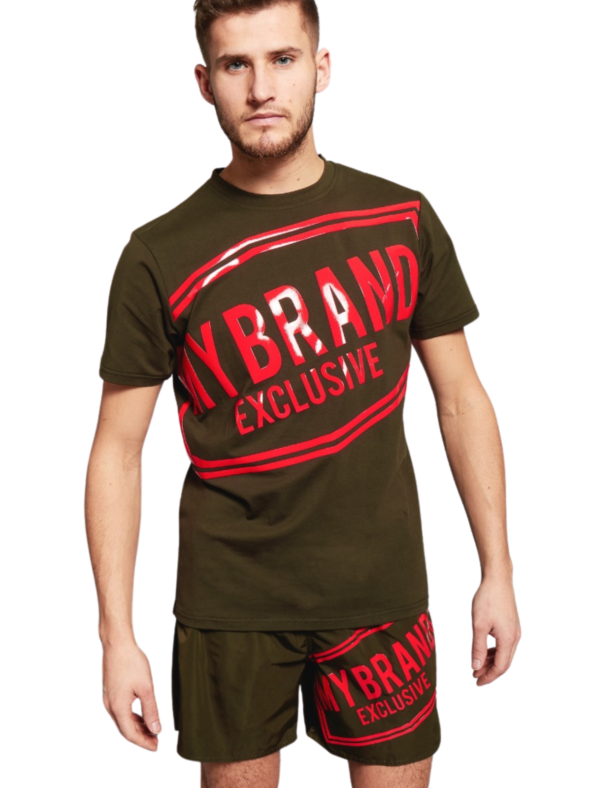 SKEW LOGO T-SHIRT | ARMY