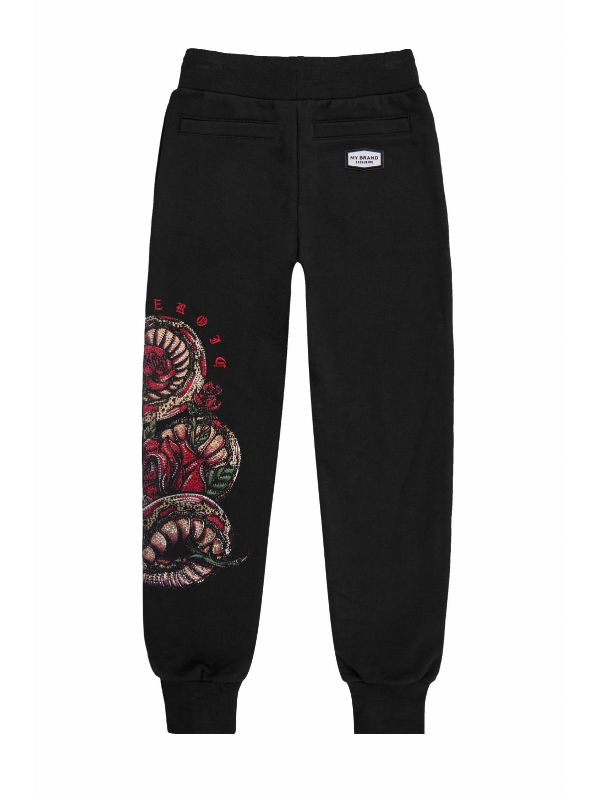 Snake Rose Joggingpants | BLACK