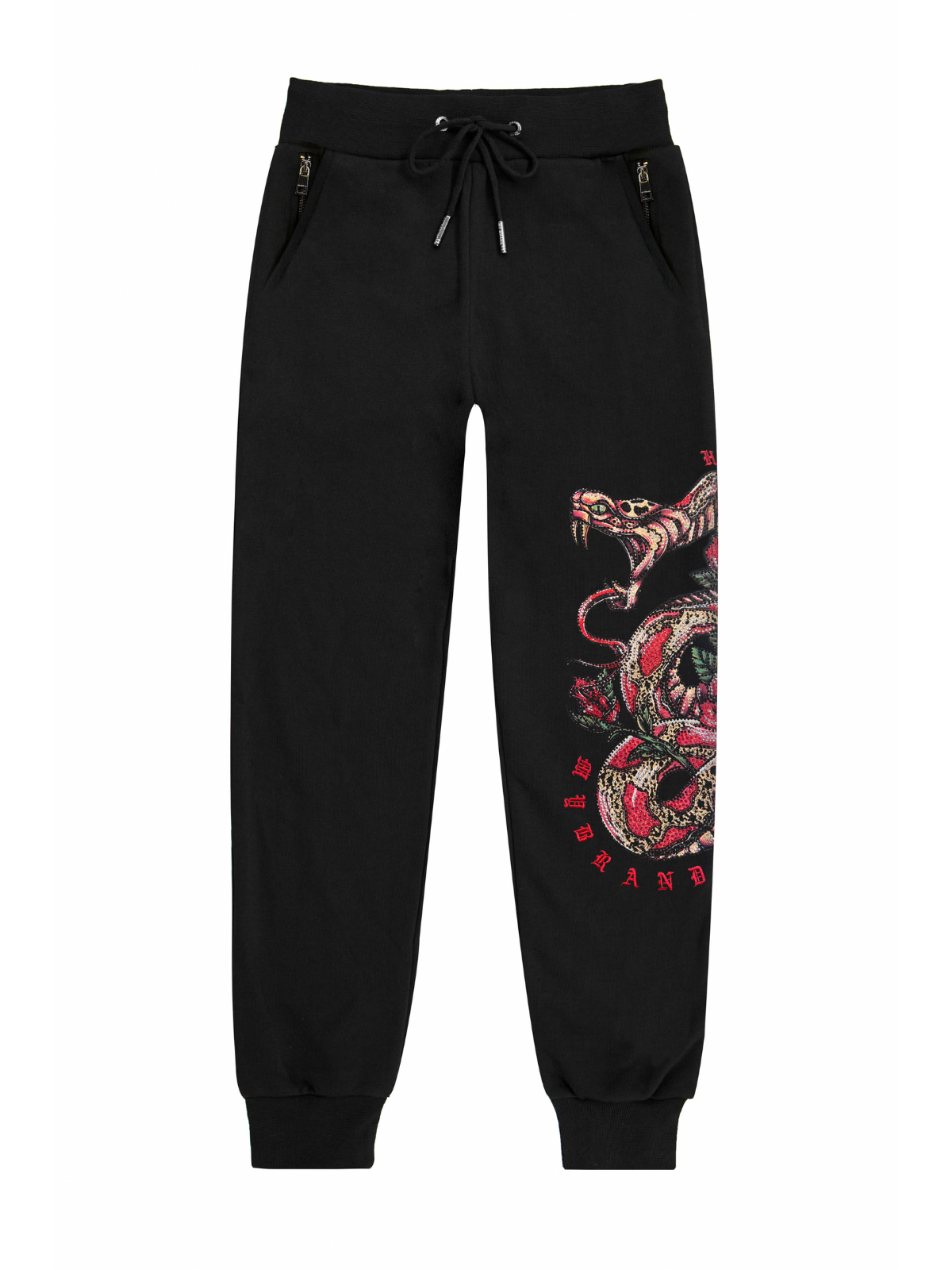 Snake Rose Joggingpants | BLACK