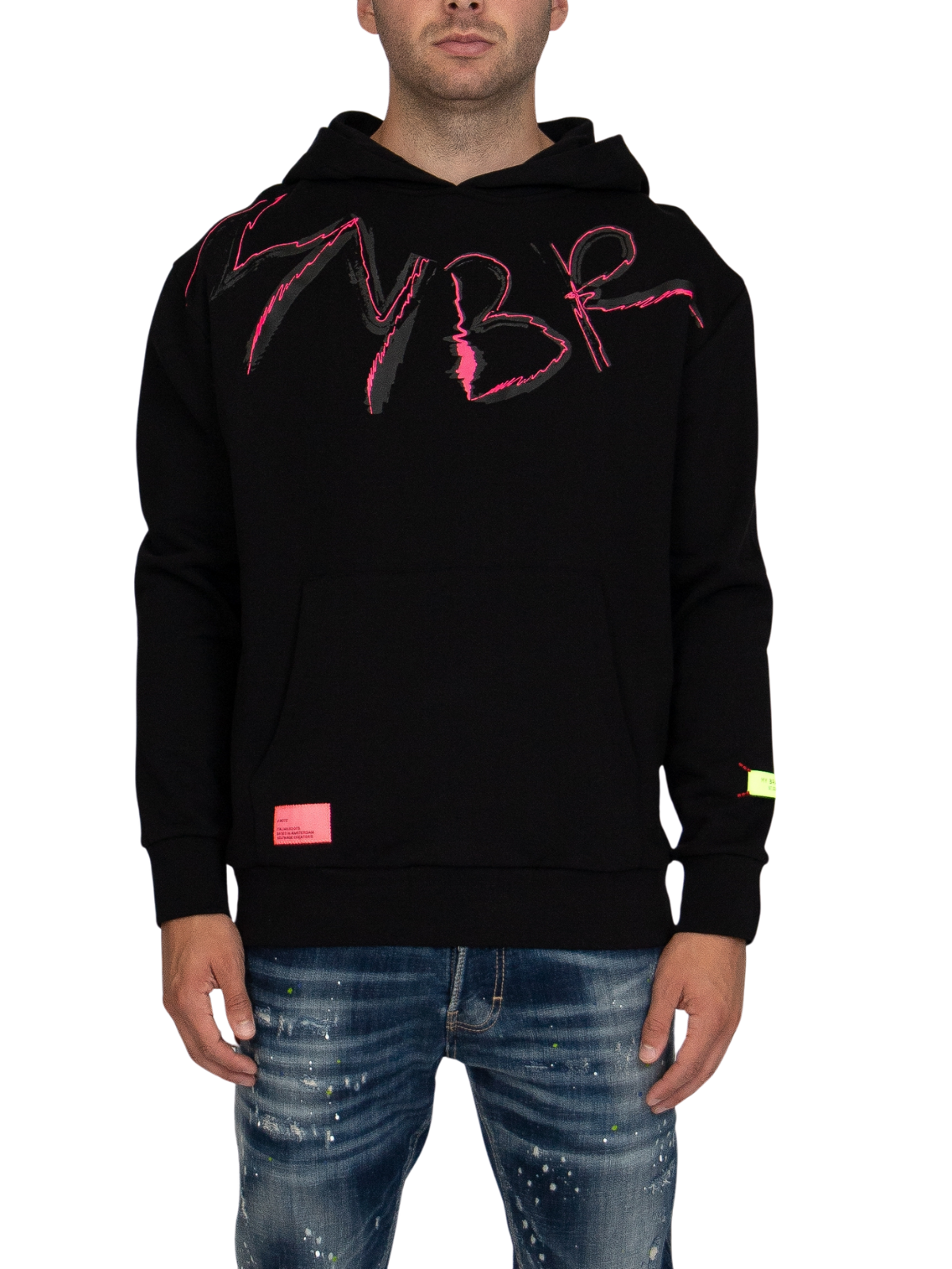 MYBRAND Signature Scribble Hoodie | BLACK