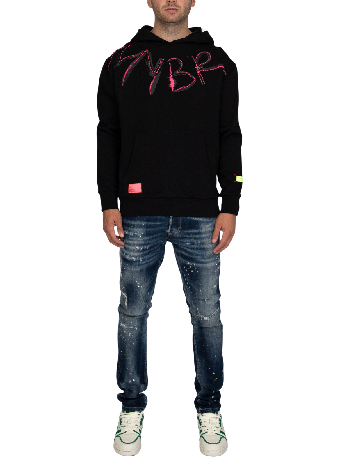 MYBRAND Signature Scribble Hoodie | BLACK