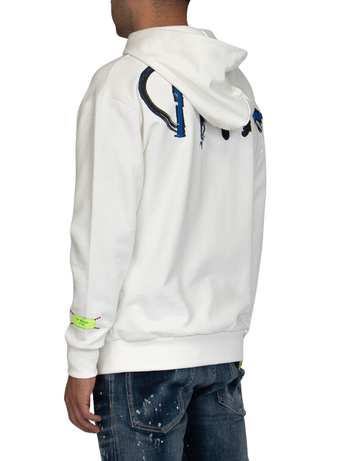 MYBRAND Signature Scribble Hoodie Off-white | OFF-WHITE