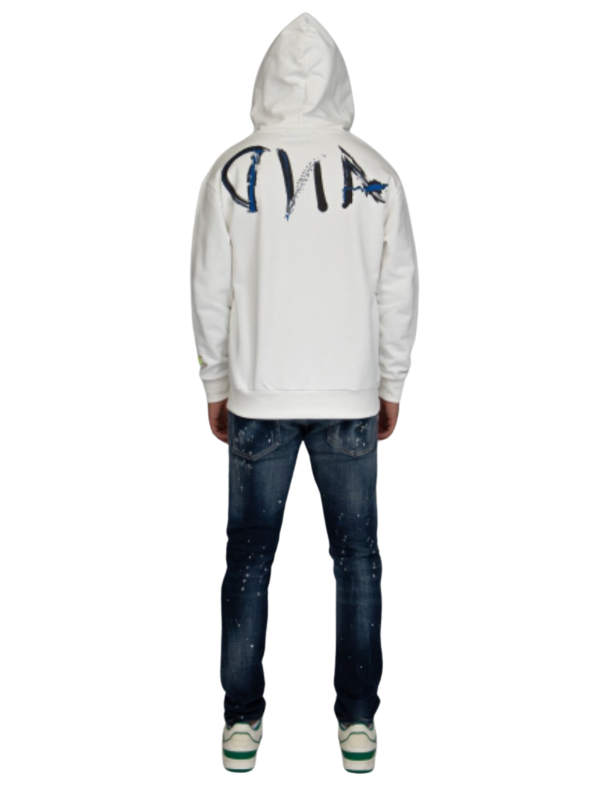 MYBRAND Signature Scribble Hoodie Off-white | OFF-WHITE