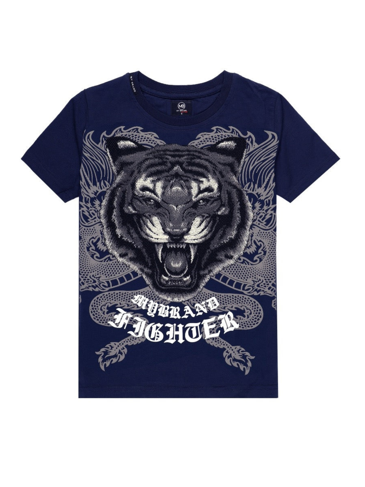 TIGER FIGHTER DRAGON T-SHIRT NAVY – My Brand Online BV
