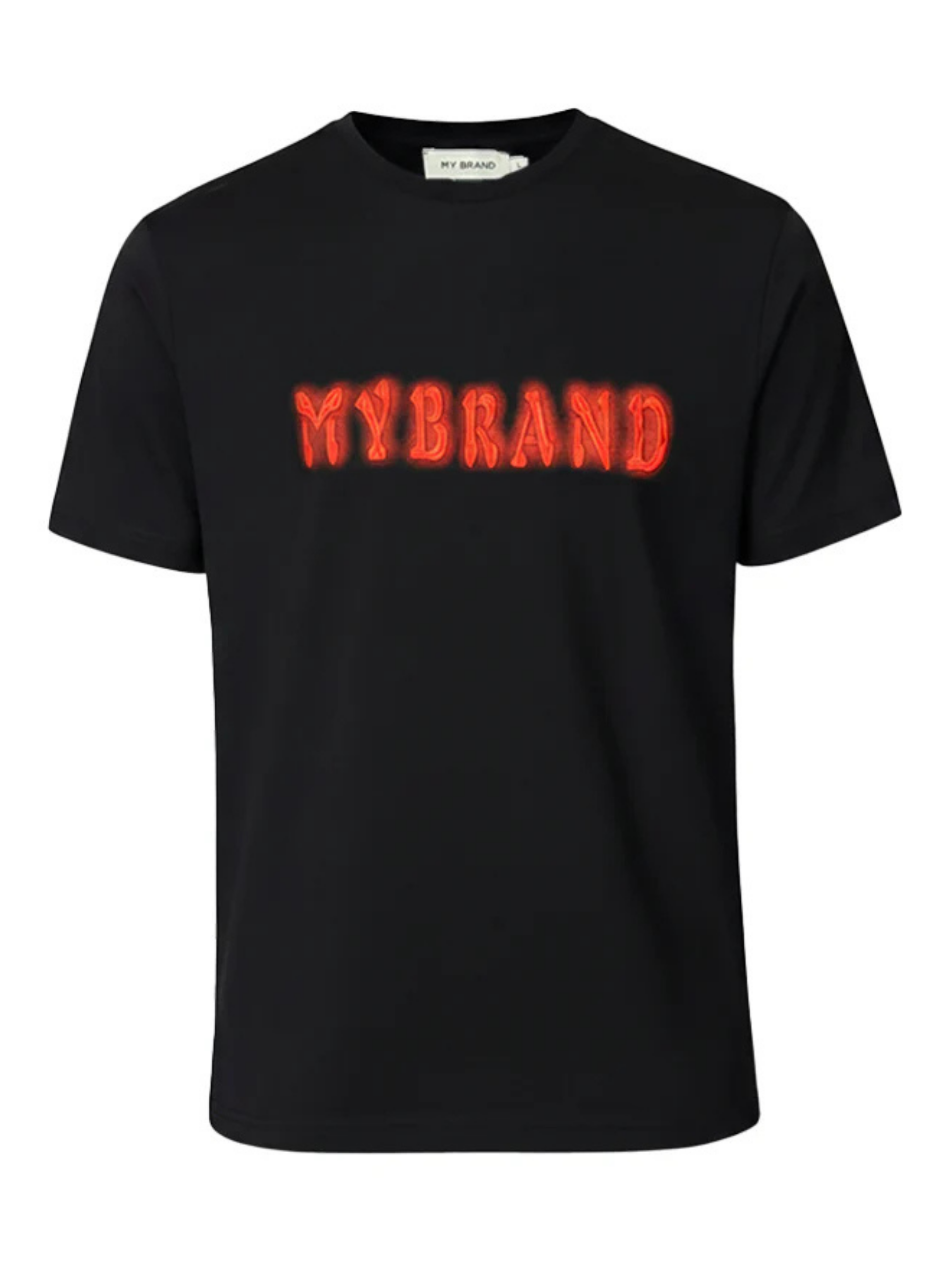MY BRAND SKELETED EMBROIDERY T-SHIRT | BLACK