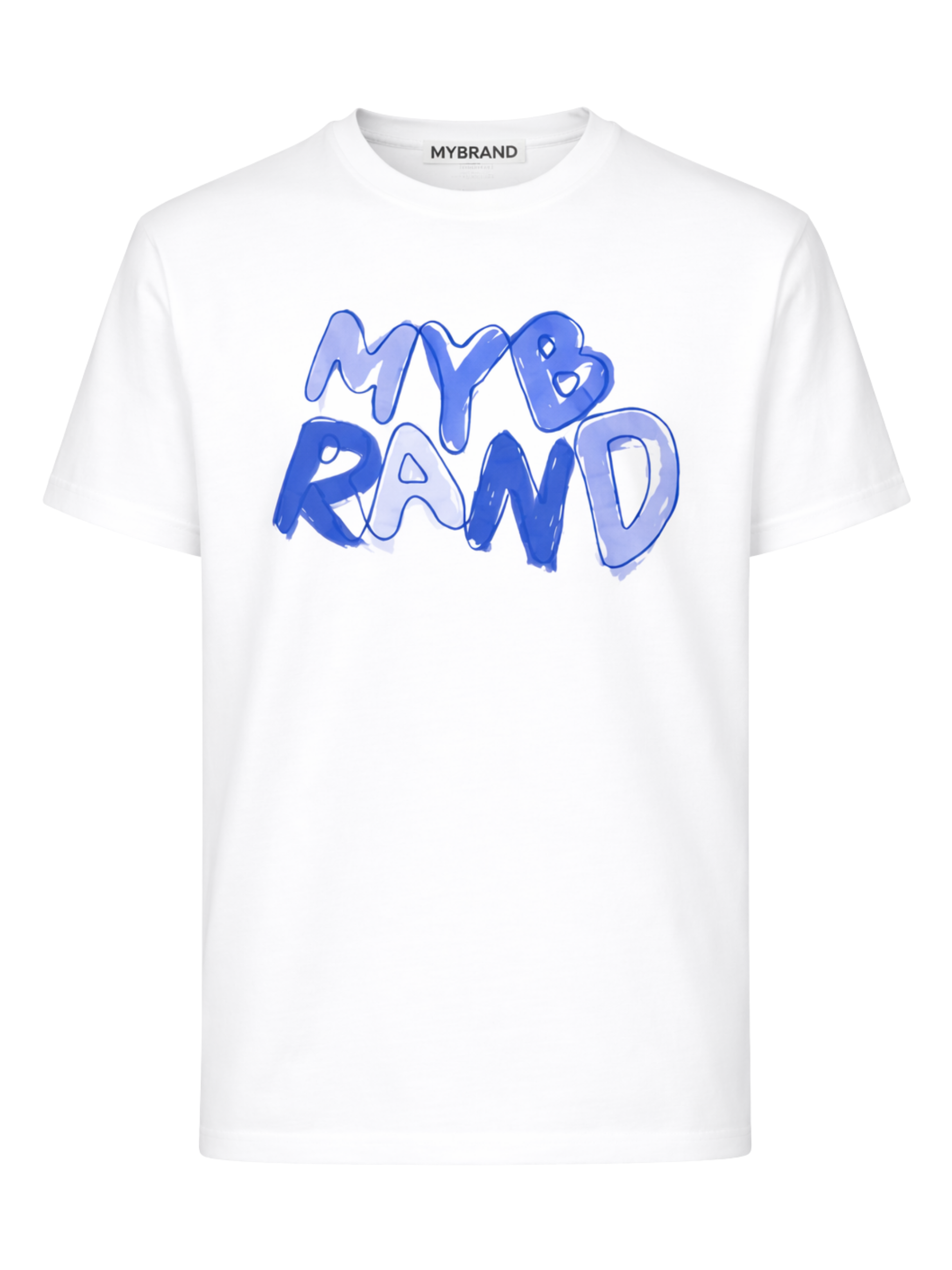 MY BRAND BLUE PAINTED T-SHIRT | WHITE