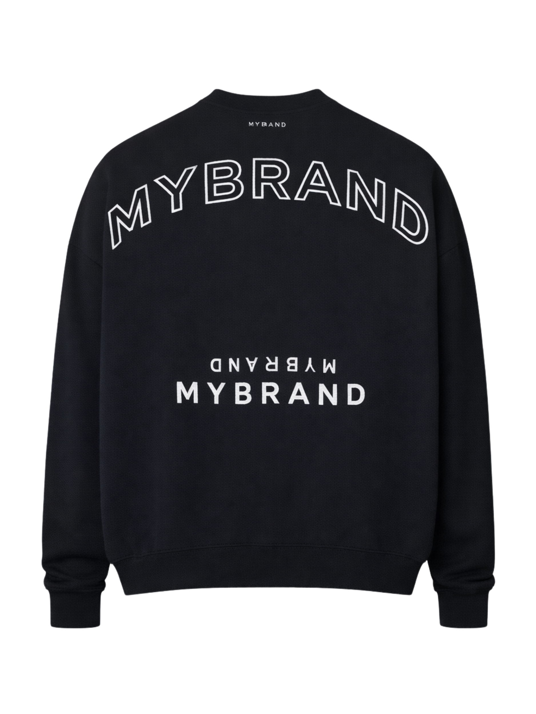 MYBRAND ALLOVER BRANDING SWEATER | BLACK