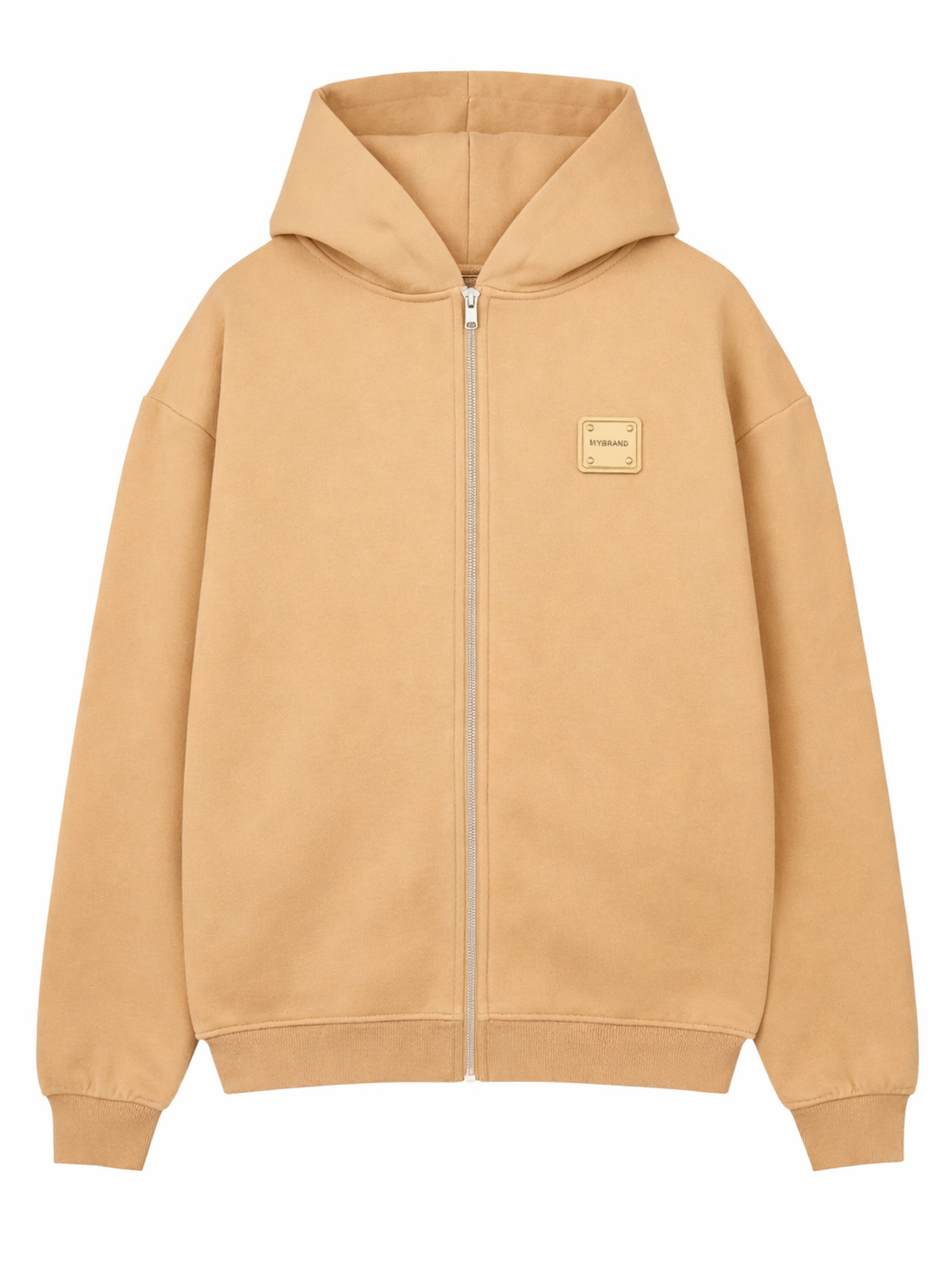 MB ESSENTIALS ZIP HOODIE | BEIGE