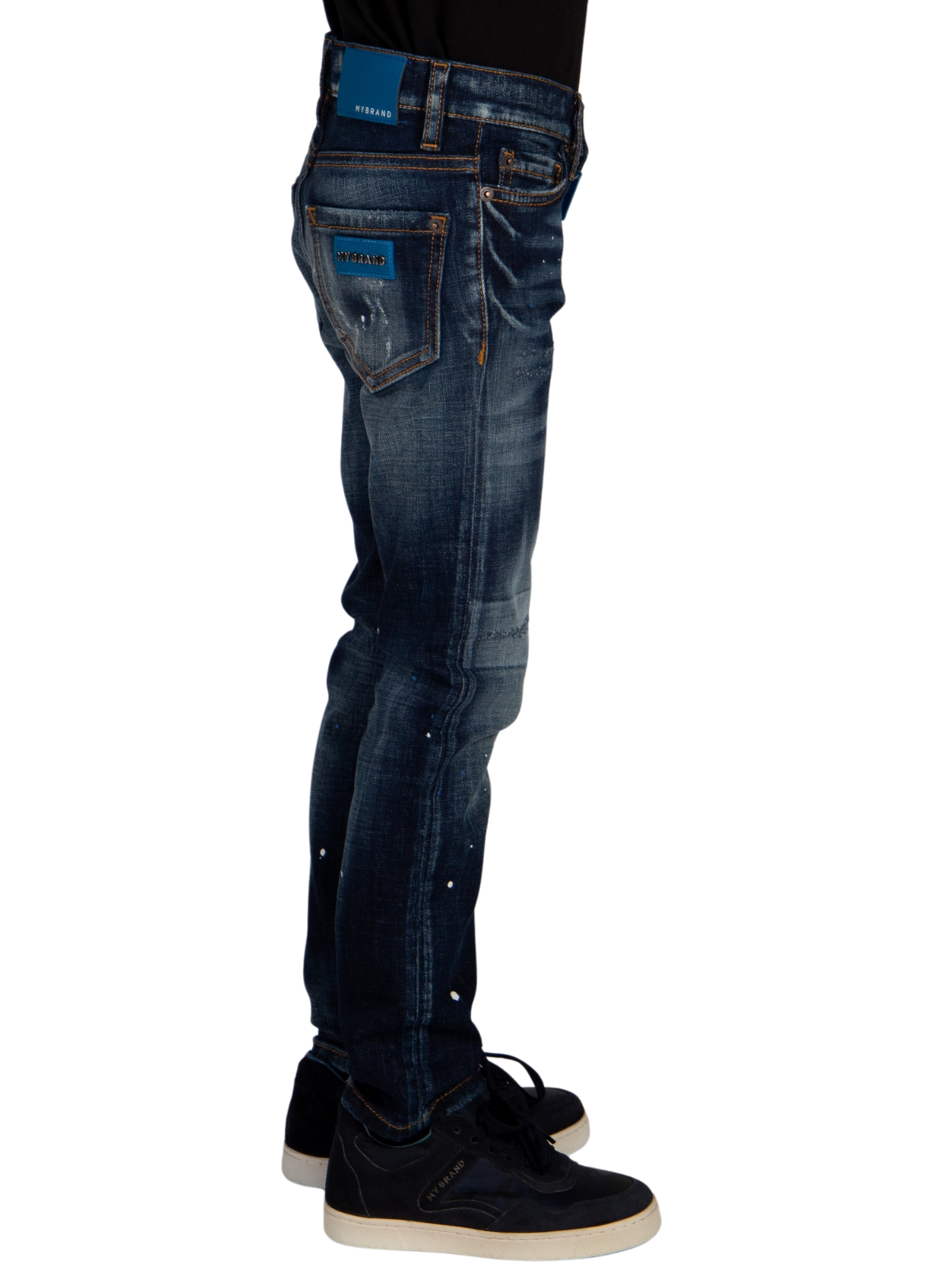 WASHED WHITE BLUE AND WHITE SPOTS JEANS KIDS DENIM – My Brand