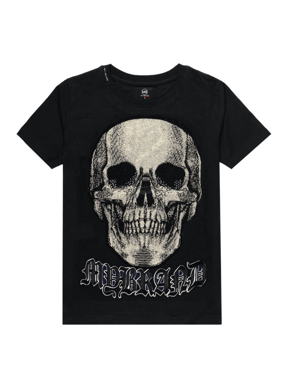 White Skull T-Shirt | BLACK