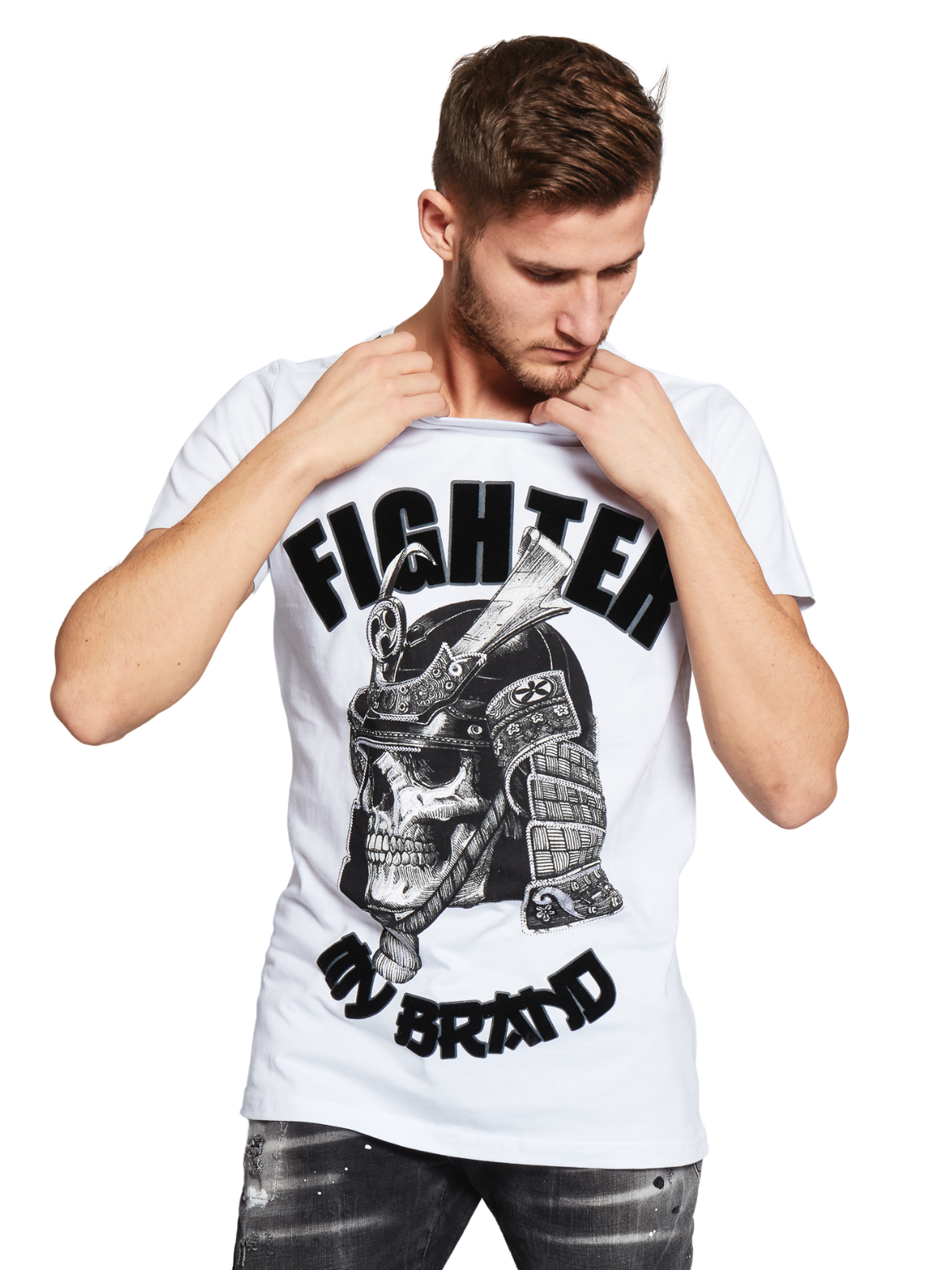 FIGHTER SAMURAI T-SHIRT | WHITE