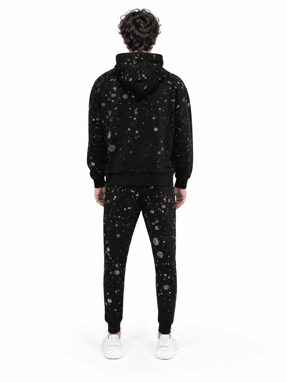 Rhinestone Splash MB Jogging Suit | BLACK