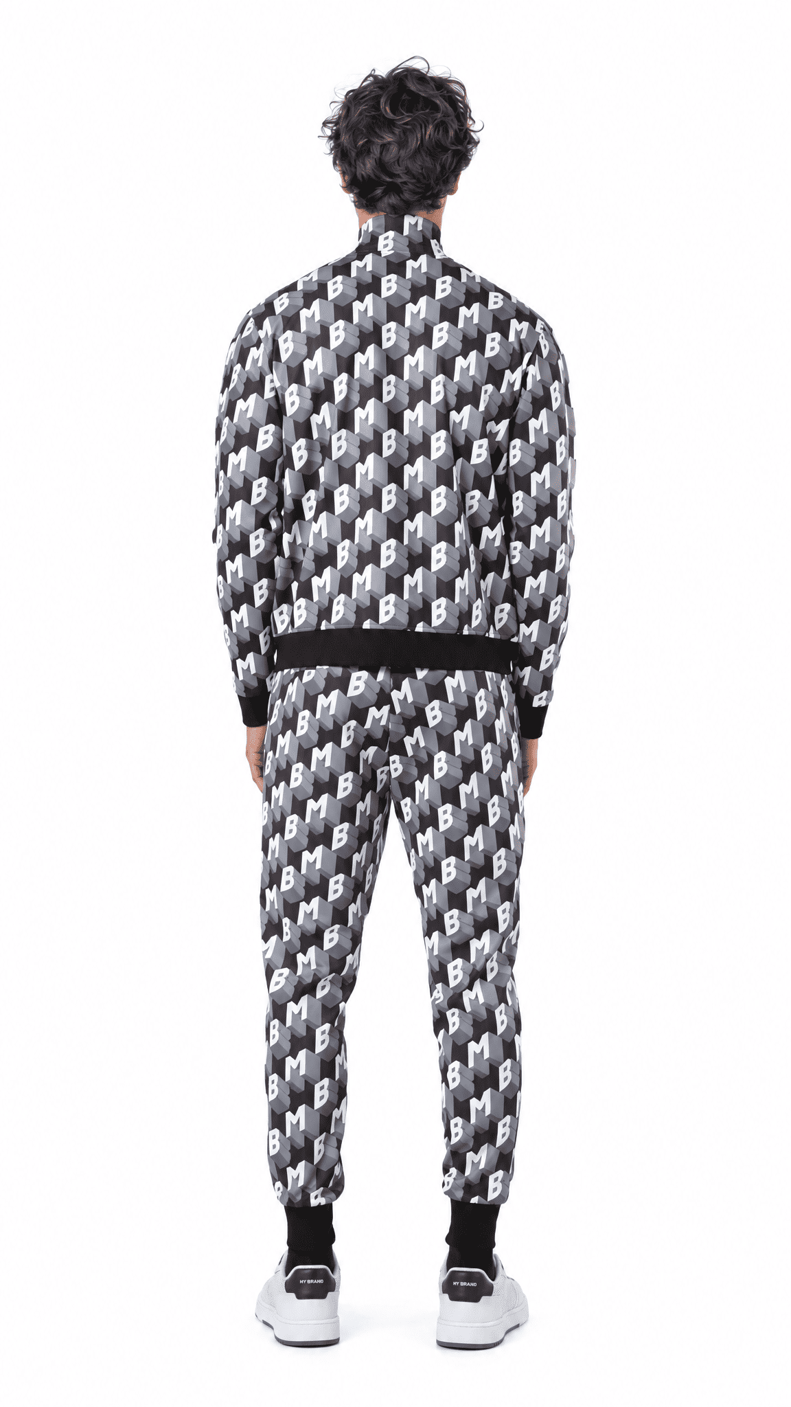 All Over Orange Badge Tracksuit | BLACK