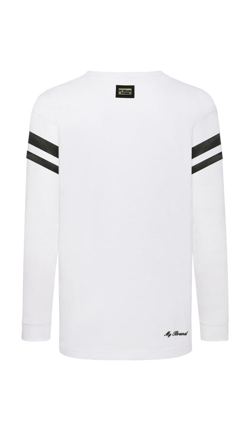 BASEBALL LOGO LONGSLEEVE | WHITE