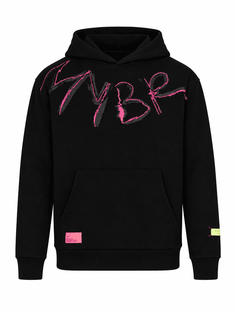 MYBRAND Signature Scribble Hoodie | BLACK