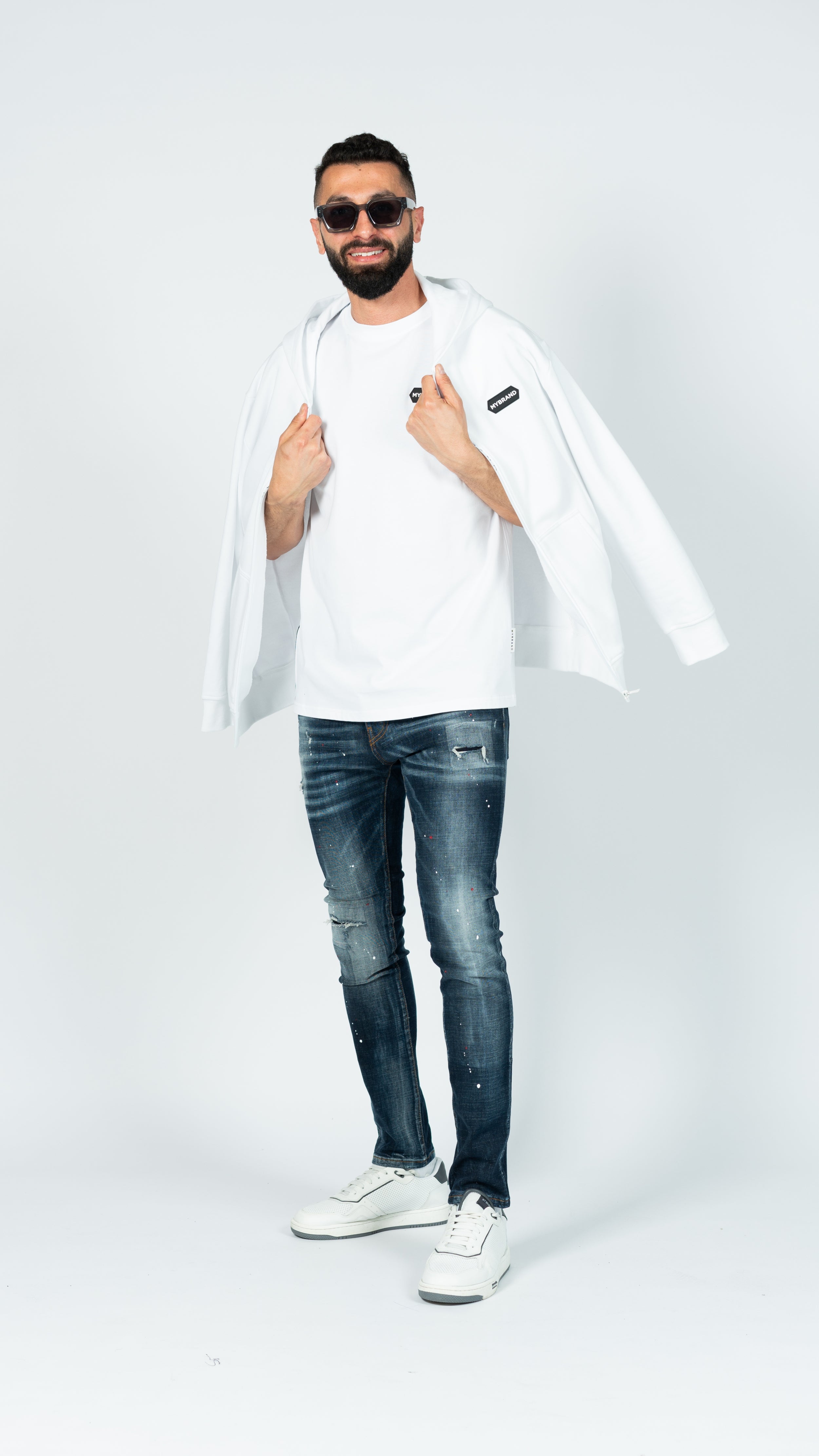 MB HEXAGON PATCH JACKET WHI | WHITE