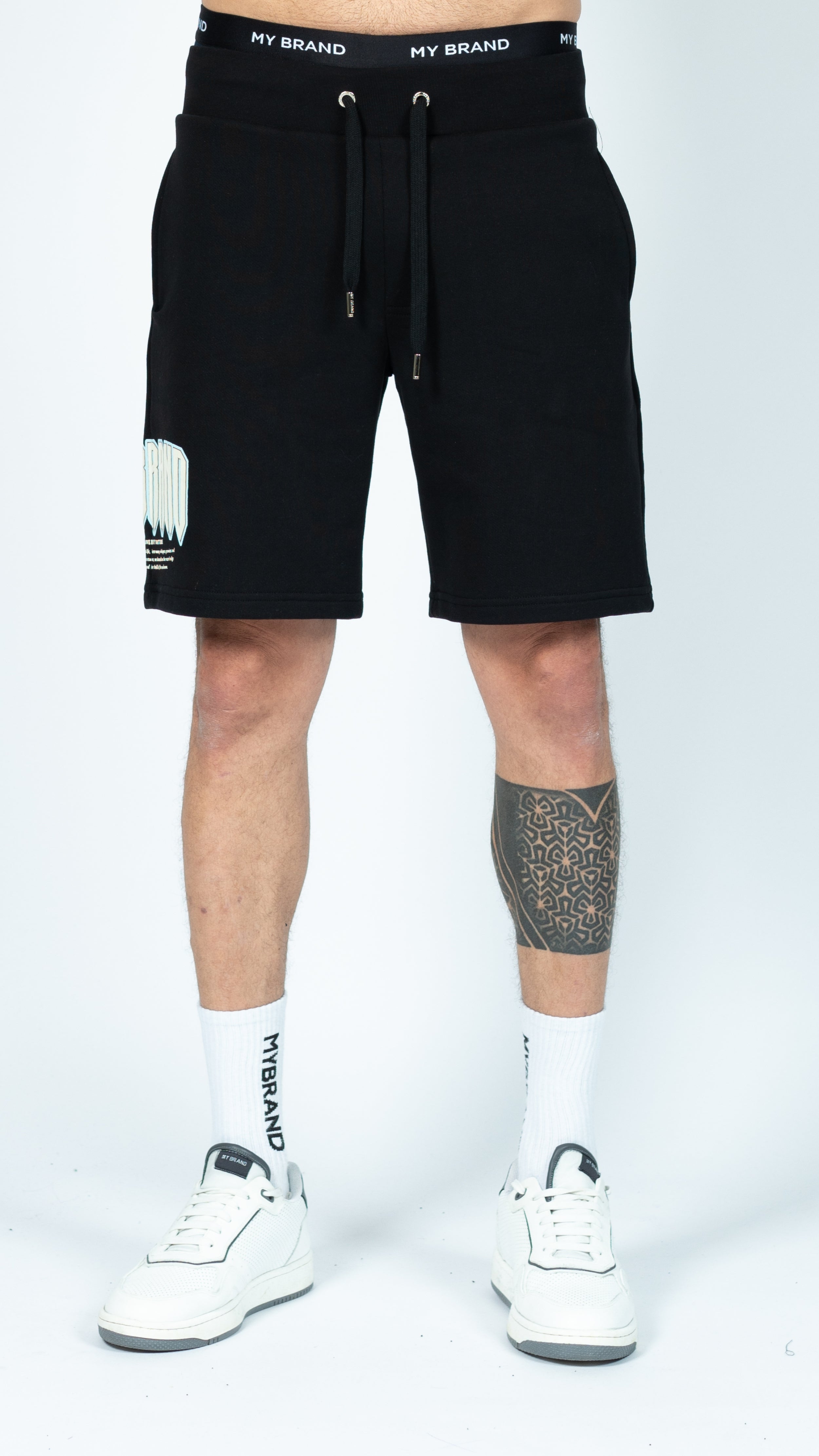 full back MB print short | BLACK