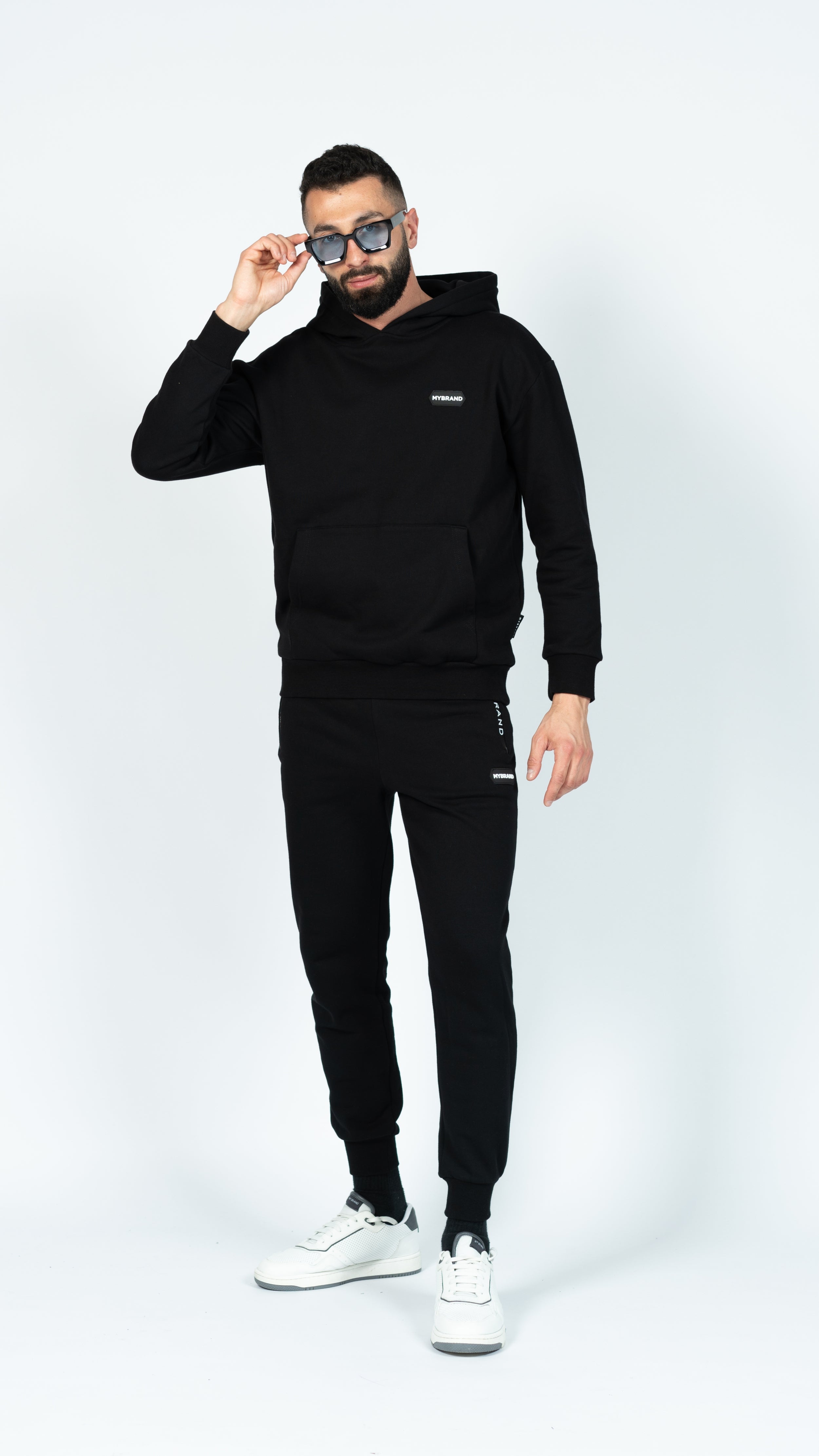 MB HEXAGON PATCH HOODIE BLA | BLACK