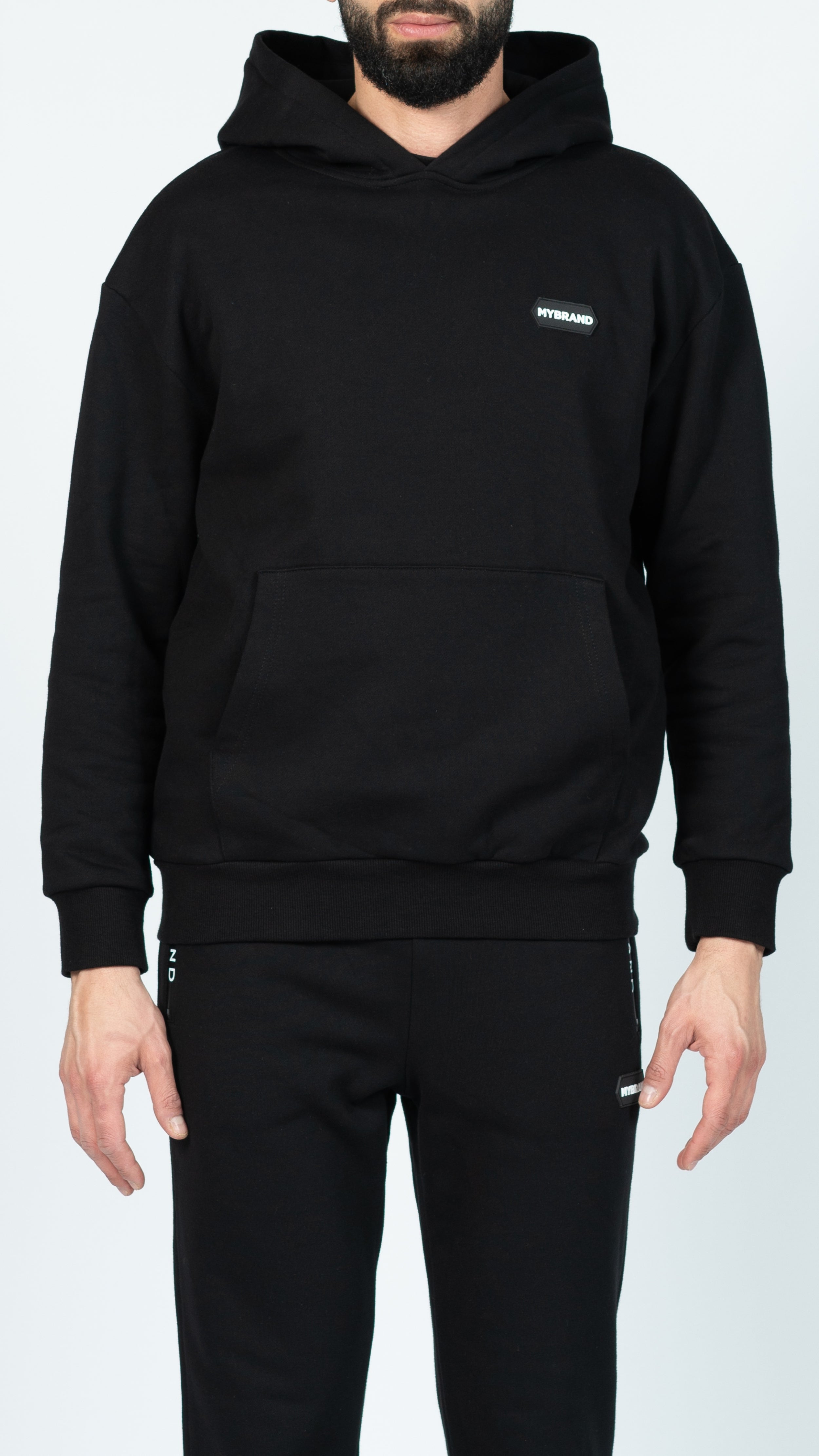 MB HEXAGON PATCH HOODIE BLA | BLACK