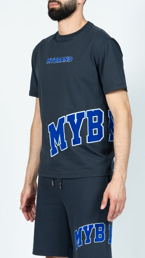 MYBRAND Bold Emblem Shirt Navy | NAVY