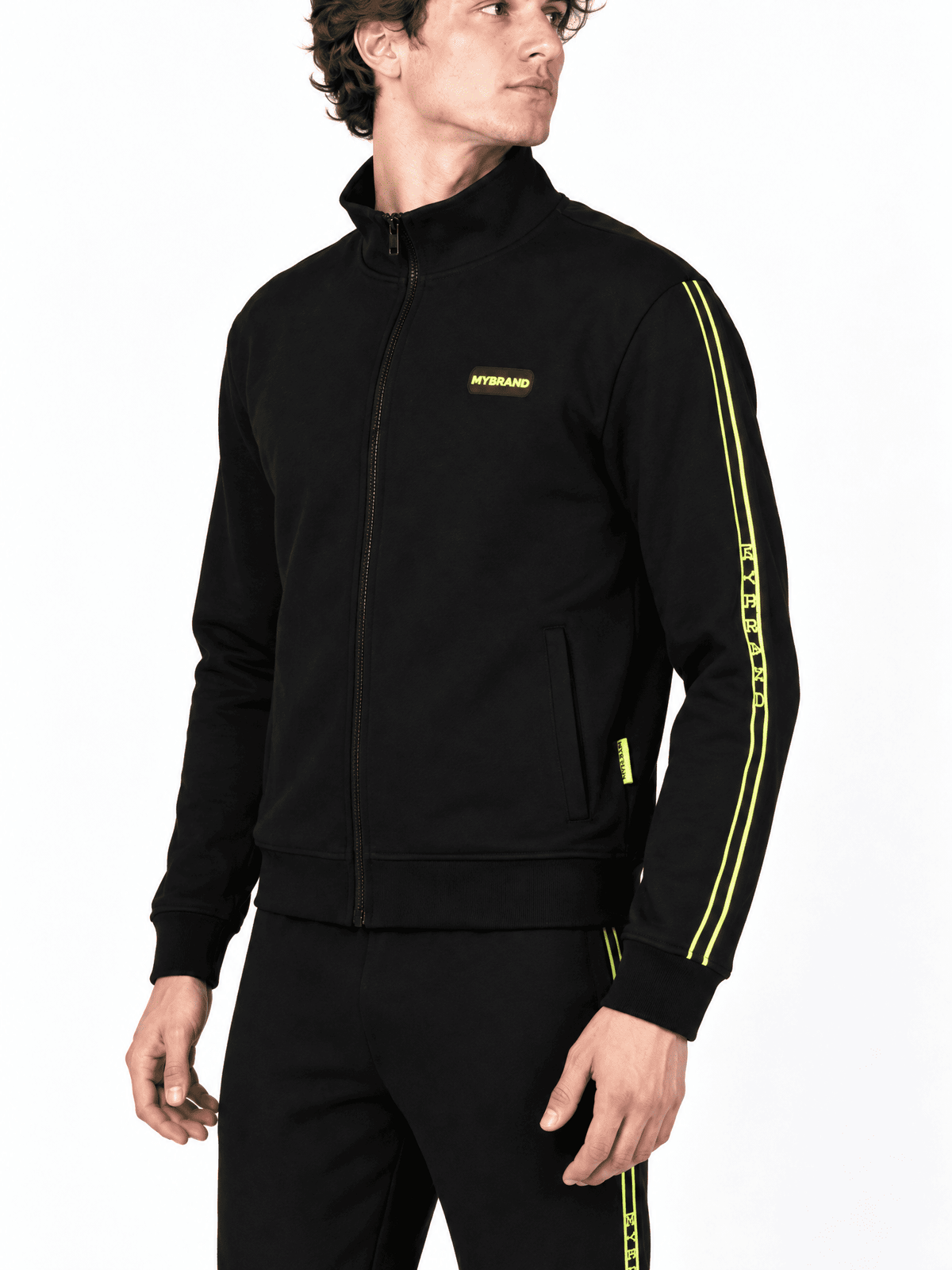 MB Taping Tracksuit | BLACK - NEONYELLOW