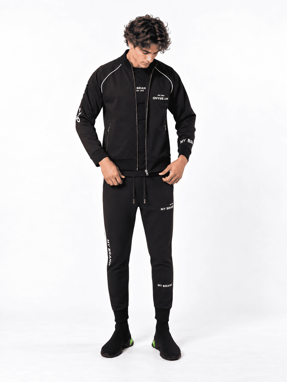 Multi Branding Tracksuit | BLACK