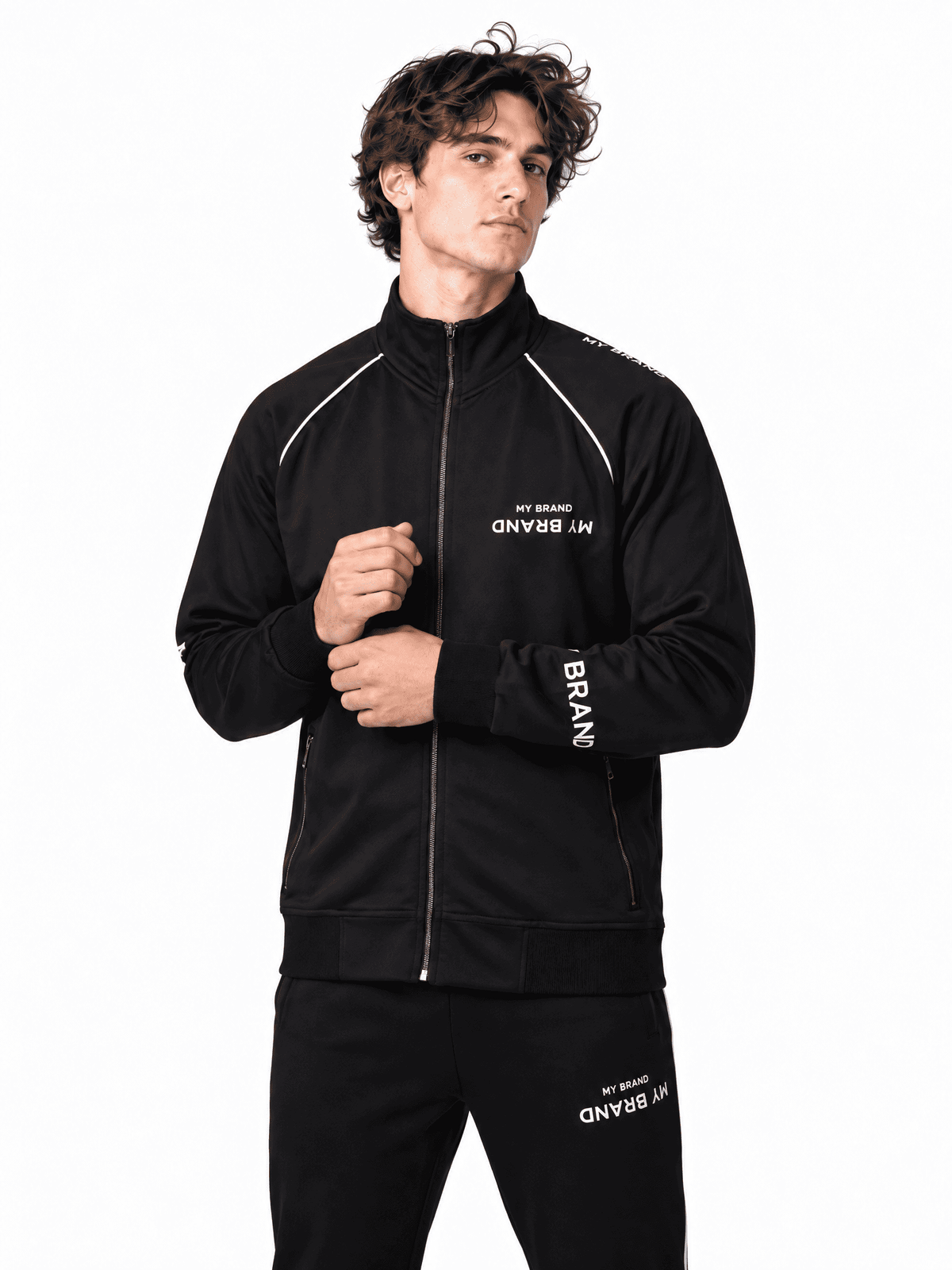 Multi Branding Tracksuit | BLACK