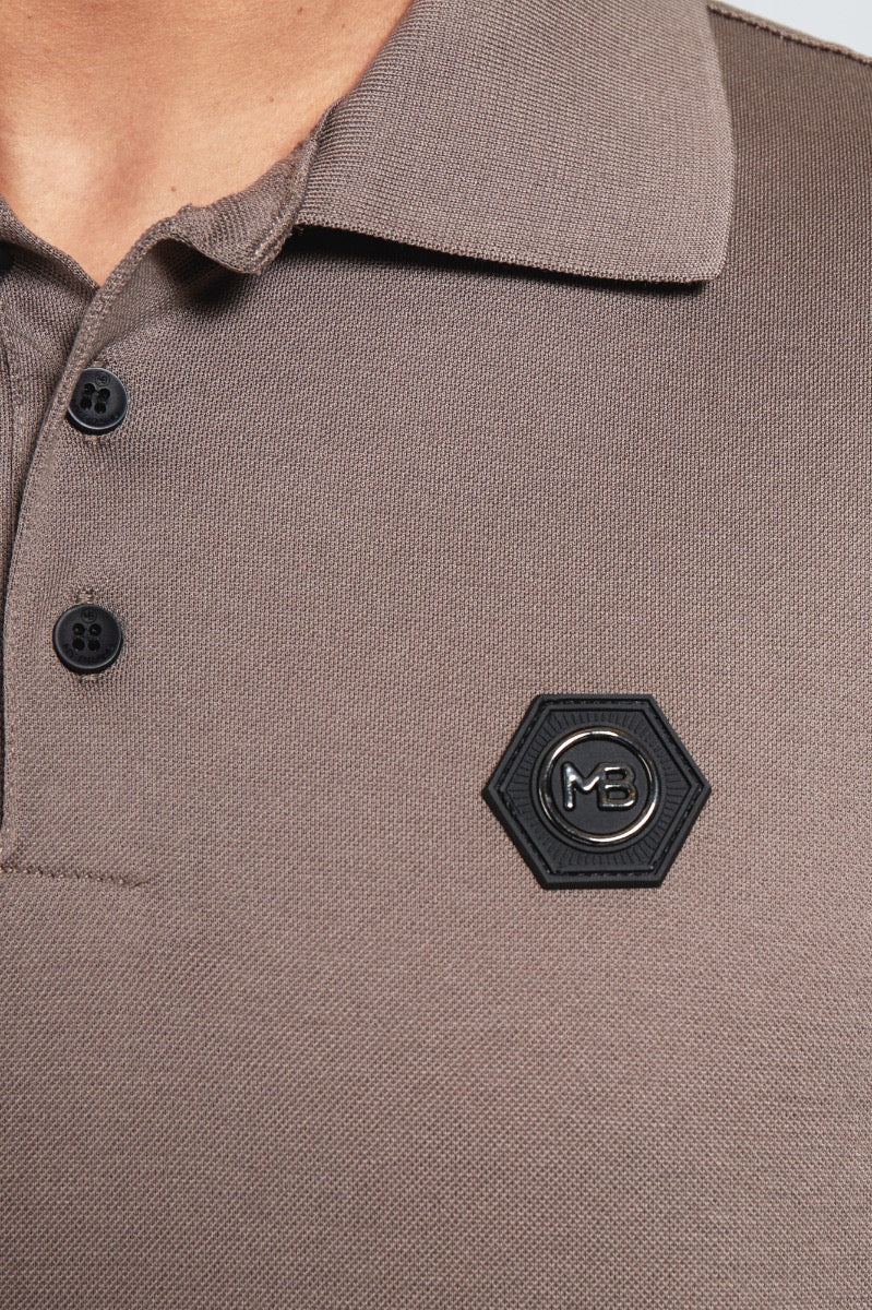 MB Chest Badge Polo Brown
