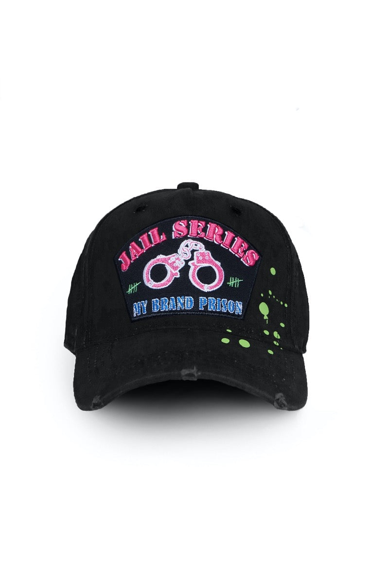 Gorra de prisión rosa | NEGRA