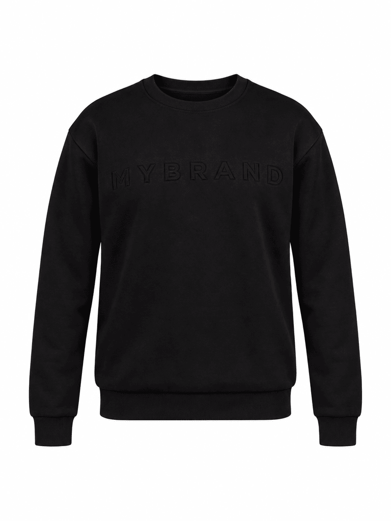My Brand Embossed Statement Sweater Black | BLACK