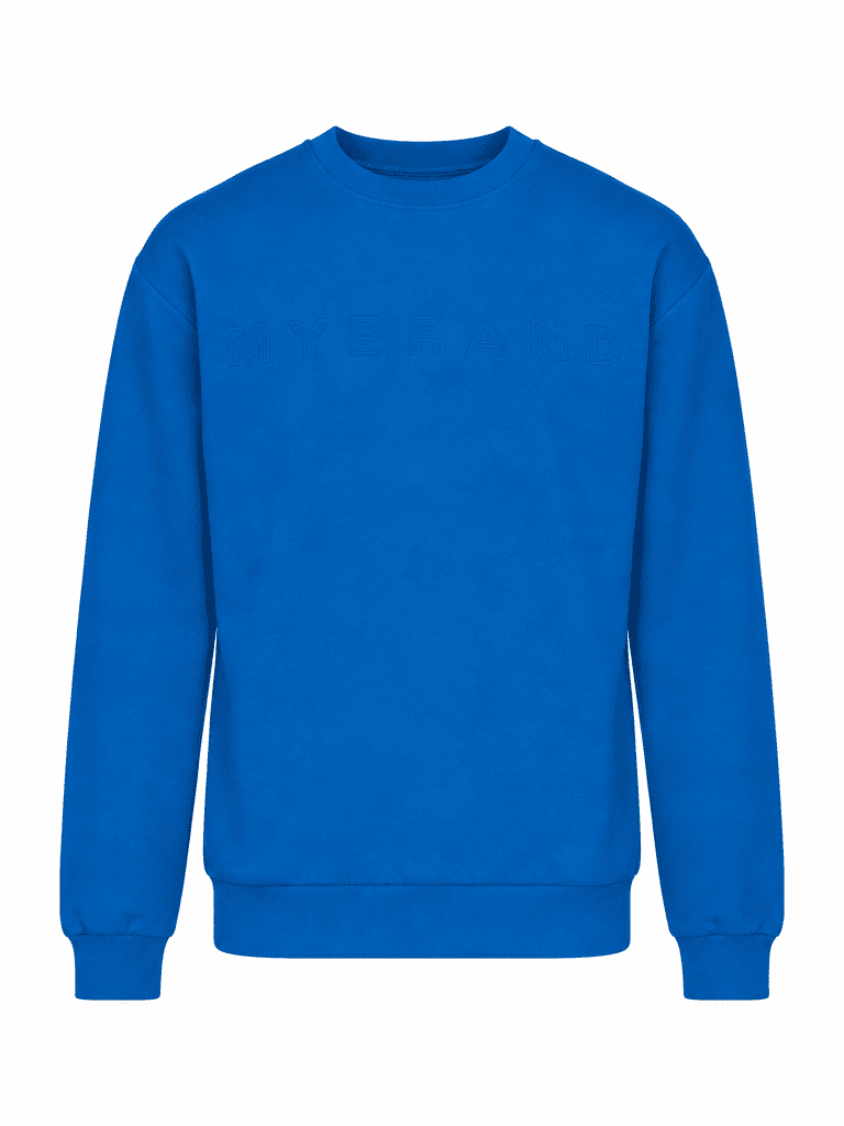 My Brand Embossed Statement Sweater | BLUE