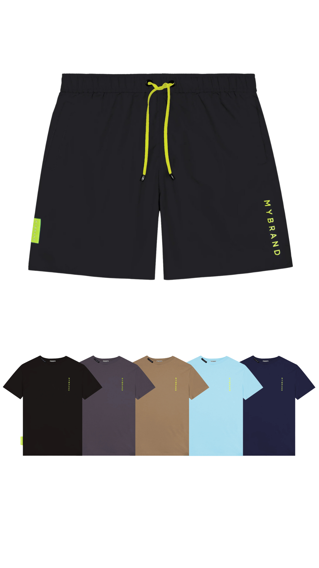 Basic Swim Capsule Short Neon Black | BLACK