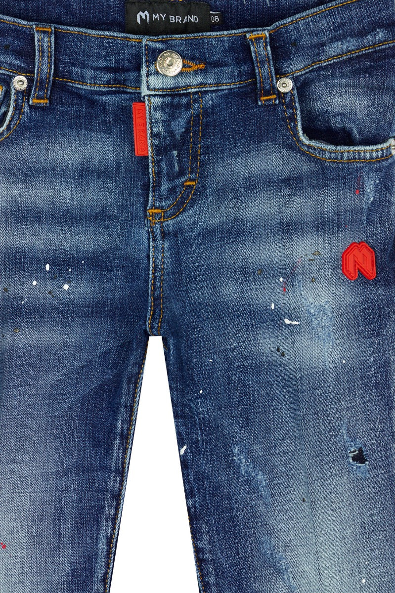 Red Spots Denim Jeans